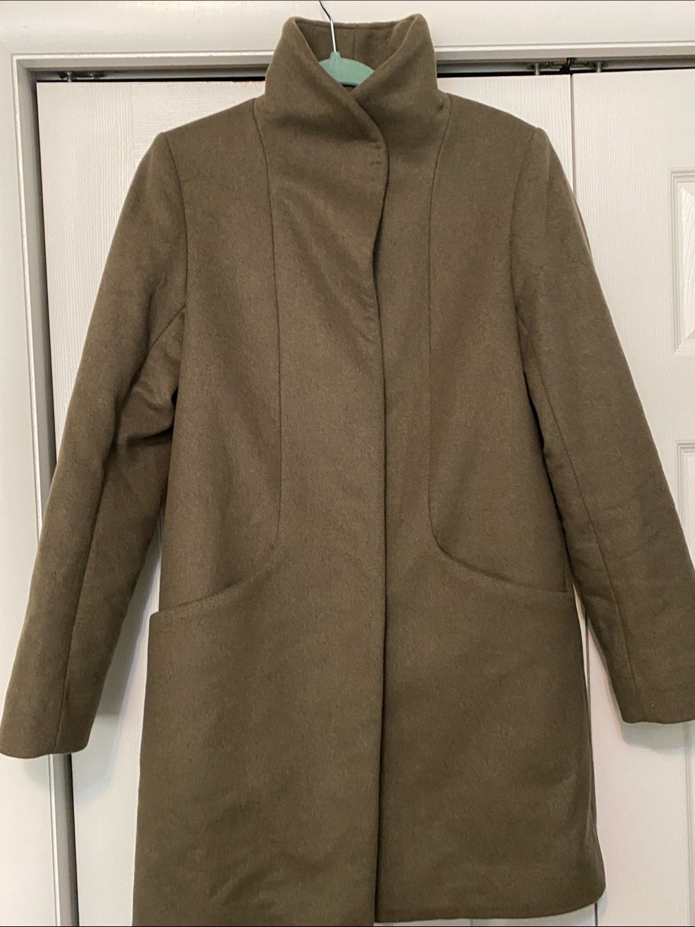 Aritzia Wilfred Olive Cocoon Coat Small